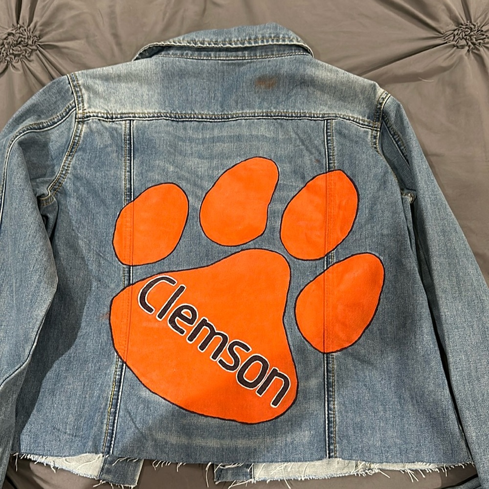 Clemson denim jacket